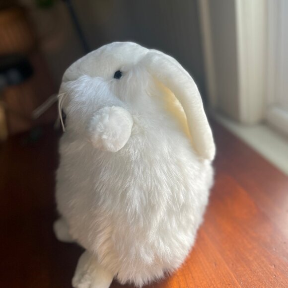 Vintage Large Fluffy Long Hair Snow Rabbit Plush - Picture 9 of 13